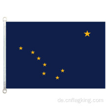 100% Polyester 90*150CM Alaska Länderbanner Alaska Nationalflagge